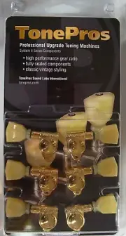 GKH330-G TonePros Tuning Machines 3 x 3, "Drop In", Gold