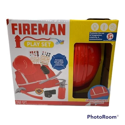 Fireman ToySet:1Helmet,1Vest,1Axe,1Crowbar,1Walkie Talkie,1Badge,1Fire