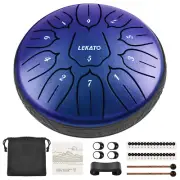 LEKATO Steel Tongue Drum 6" 11 Notes D Key Tune Percussion for Yoga with Gift