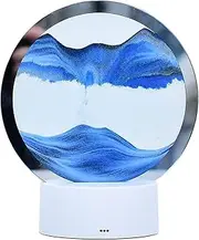 3D Moving Sand Art Table Lamp,Moving Sand Art Pictures with Led Light Flowing Sand Art,Motion Desk Lamp,RGB Colorful Creative Sea Moving Sand Art Picture Night Light 7.21