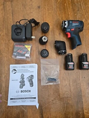 BOSCH GSR12V-300FCB22 12V Max EC Brushless Flexiclick 5-In-1 Drill/Driver System