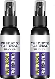 Multipurpose Rust Remover Spray for Metal, Car Rust Spray Metal Cleaner, Heavy-Duty Metal Rust Remover,Iron Powder Remover (2PCS)