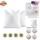 Versatile 22x22 Cotton & Feather Pillow Inserts, Pack of 2 for Stylish Spaces