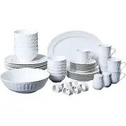 Dinnerware Set 46 Piece Plates Dishes Bowls Kitchen China Serveware Gibson Home