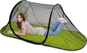 Pop-Up Mosquito Net for Bed - Portable Boat-Shaped Bed Canopy with Instant Setup, Breathable Mesh Insect Protection for Indoor, Outdoor Camping, Travel (Baby/Adult Friendly),Black