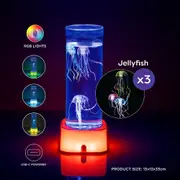 LED Jelly Fish Colour Changing Lamp with Square Base