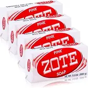 Zote Laundry Soap Bar Pink 4 Bars 7.0 Ounce Each