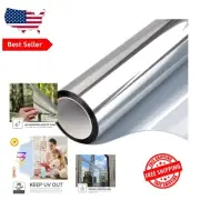 Static Cling One-Way Privacy Window Tint - Heat Control & UV Blocking 41.3x6.5ft