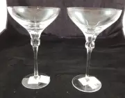 Mikasa Excaliber Martini Glasses Set Of 2 8 3/4" New with tags