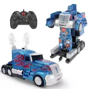 Kids Transforming Robot RC Truck Toys for Boys Ages 8-13 Years Remote Control...