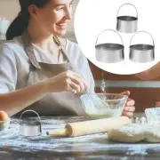 3 Pcs Stainless Steel Cookie Cutter Biscuit Mold Bread Tin Baby