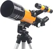 Refractor Telescope Telescope 70mm Aperture Refracting Telescope Reflector Telescope for Beginners Adjustable Height Tripod with Carry Bag Professional Telescope