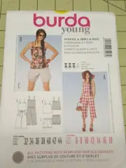 Burda Pattern 7227 Jumpsuits Shirts Pants Sizes 6 8 10 12 14 16 18 UNCUT