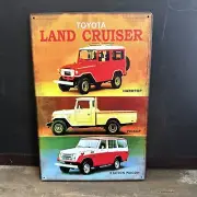 Toyota Land Cruiser Repro Metal Small Sign