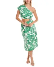 Tori Richard Sun Block Thalia Linen-Blend Dress