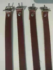 PORSCHE 911 & 912 Leather SKI Straps for Leitz Roof Luggage Rack Set of 4