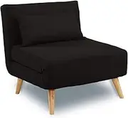 Floor Chair Lounge Sofa Bed Recliner Folding Chaise Gaming Seat Adjustable Black