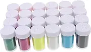 24Pcs Glitter Nail Art Sequins DIY Craft Accessories for Manicure Decor for Creative Nail Designs and Handmade Nail Art