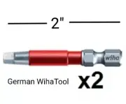 Square #1 drill driver BIT Set head IMPACT Ready power 1/4" Hex Shank sq1 r1