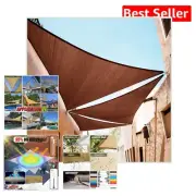 17' Brown UV-Blocking Triangle Sun Shade Sail - Commercial Grade Fabric