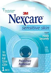 Nexcare Sensitive Skin Tape Holds Securely, 1 in x 144 in 1 ea (Pack of 12)