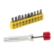 Precisions Screwdriver Handle AluminumAlloy Screwdriver with 10 Bit for Bike