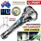 12000000LM High Powered LED Flashlight USB Rechargeable Super Bright Torch Lamp