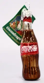 Old World Christmas 2.75in Mini Coca-Cola Bottle Gumdrops Collection Soda 87014