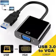 USB 3.0 to VGA Adapter USB Male to VGA Female Connector Video Converter for PC