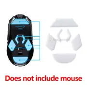 2 Sets White Rounded Curved Edges Mouse Feet Skates for Logitech G900 mouse