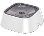 Dog Bowl Dog Water Bowl No-Spill Pet Water Bowl Slow Water Feeder Dog Bowl,Gray