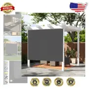 8'x10' Shade Cloth for Outdoor Spaces - Breathable & Stylish Dark Grey