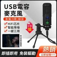 在飛比找樂天市場購物網優惠-USB電容麥克風麥克風套裝 電腦遊戲麥克風 電腦麥克風 直播