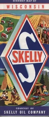 1960 Skelly Road Map: Wisconsin NOS