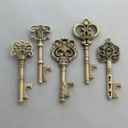 50 Pcs Antiqued Brass Skeleton Keys Bottle Openers Mix Wedding Favor Decoration