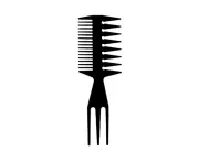 Hair detangling comb, Black
