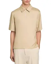 Sandro Zip-Neck Polo Shirt