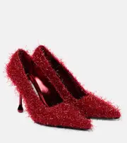 [Jimmy Choo] Jimmy Choo Ixia 95 tinsel pumps AU 5.5 red