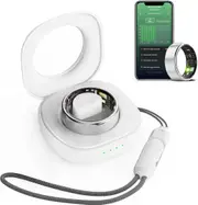 FOHOA Smart Ring Health Tracker with Box -Silver -9size