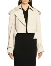 [Sass & Bide] The Undoing Cropped Trench in Cream