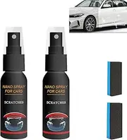 Nurafix Nano Car Spray, Nurafix Nano Scratch Remover, Nurafix Scratch Repair, Car Scratch Repair Nano Spray, Auto Nano Ceramic Coating Polishing Spraying, Effective Car Scratch Repair (2pcs)