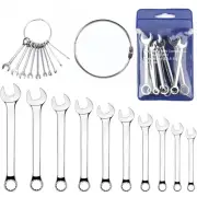 Mini spanner set, 10-piece set, combination wrench, spanner set, millimeter stan