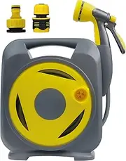 Garden Hose,Garden Hose Reel 50ft with 8-Mode Pistol Grip Nozzle,Expandable Retractable Water Hose for Gardening,Car Washing,Pet Bathing,Lightweight Flexible,Durable Anti-Leak