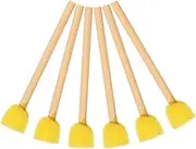 6pcs Set Round Sponge Brushes for Ergonomic Handle Painting Tools for Crafts Vibrant Colors for Doodling Reusable Sponge Painting Brushes for Creative Expression