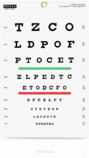 Eye Chart, Wall Snellen Eye Chart, Snellen Charts for Eye Exam 10 Feet 9X14 In