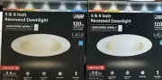 2-Feit Electric White 5-6 in. W Aluminum LED Dimmable Recessed Downlight 14.3 W