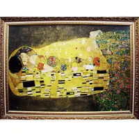 在飛比找蝦皮商城優惠-Kiss 吻 Klimt克林姆之世界名畫 掛畫 油畫 複製畫