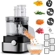9-in-1 Electric Vegetable Dicer & Chopper – 600W Commercial Food Processor with 5 Blades for Shredding, Slicing, Dicing & Minced Meat, 20-Cup Capacity for Onion, Carrot & More
