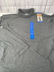 Eddie Bauer Women's Active Funnel Neck Long Sleeve Charcoal Top L NWT