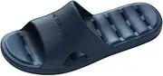 [Generic] Fashion All Seasons Men Slippers Flat Non Slip Lightweight Home Bathroom Comfortable Hollow Sole Design Plaid Slippers for Men